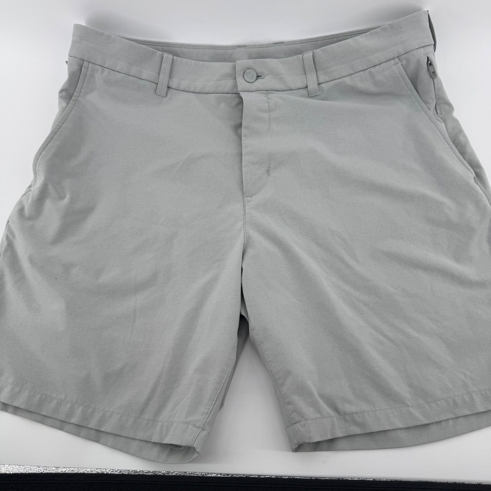 Birddogs Gym Shorts Mens 34 Grey 7" Inseam Lined Khaki Style Activewear